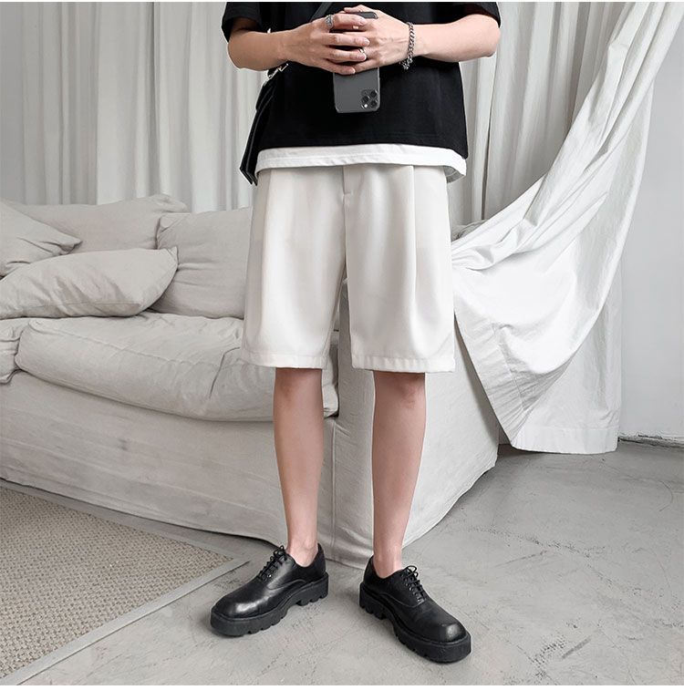 Whyessa - Effen shorts met rechte pijpen