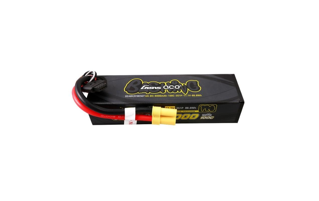 RC-Akku LiPo 8000 mAh 11.1 V 100C Bashing, G-Tech3S LiPo Akku mit EC5 Stecker