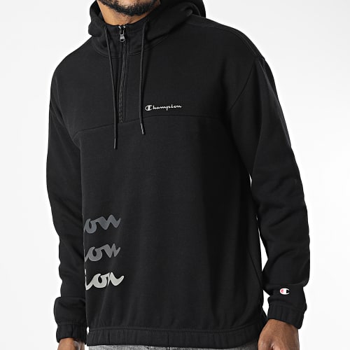 Sweat Col Zippé Capuche 217937 Noir