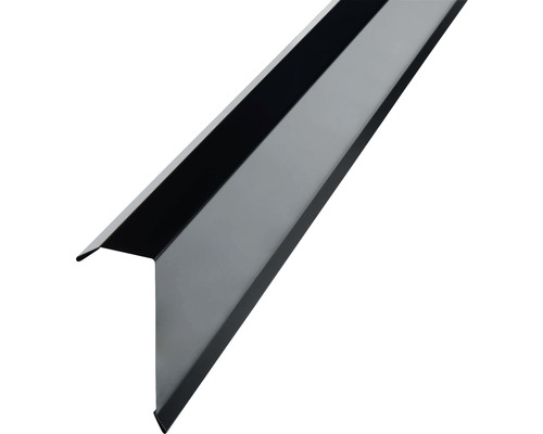 PRECIT randhoek voor trapeziumplaat H12 gitzwart RAL 9005 2000 x 40 x 100 mm (materiaaldikte = 0,5 mm)
