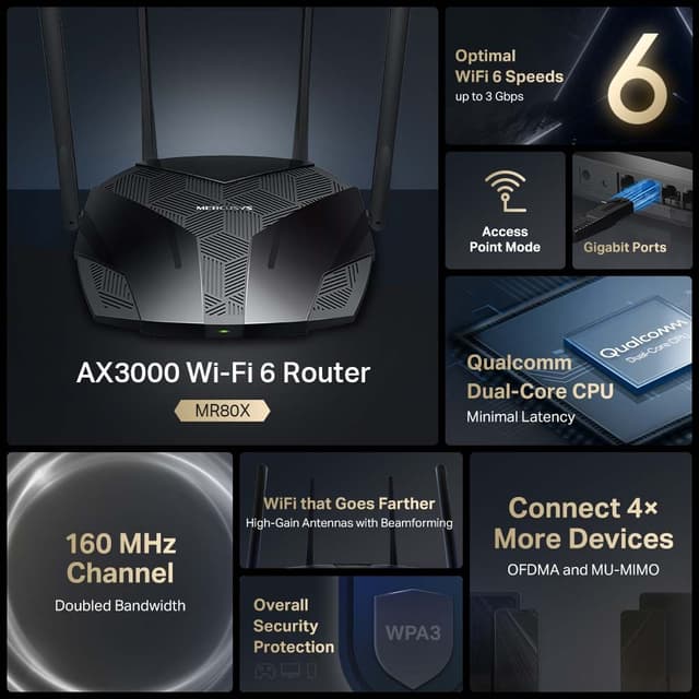 Mercusys MR3000X WiFi 6 router
