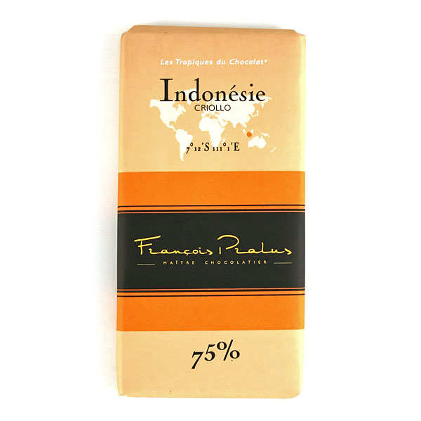 Tablette chocolat noir Indonésie - Criollo 75%