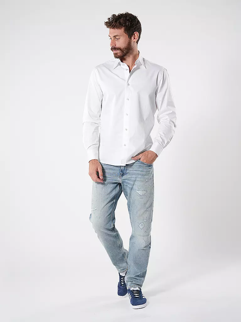 TOMMY HILFIGER Hemd Slim Fit  weiss