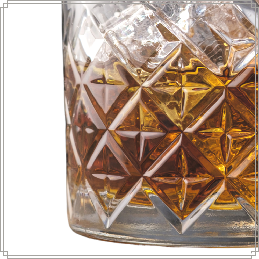 OTIX Whiskey Glazen Set van 4 Kristal Stijlvol 230 ml Dik glas Stev...