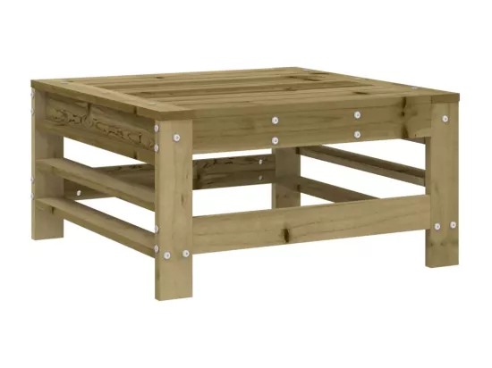 Repose-pied de jardin avec coussin bois de pin imprégné