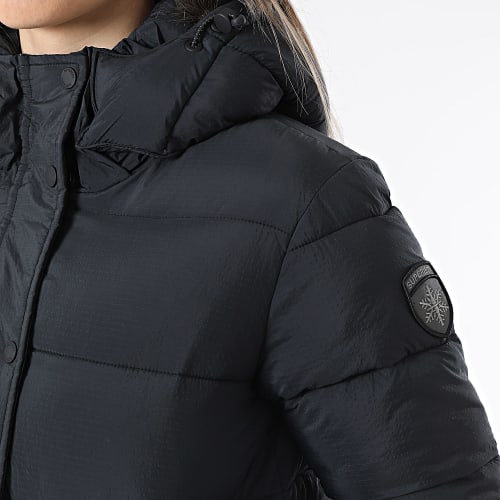 Doudoune Capuche Fourrure Femme Faux Fur W5011569A Noir