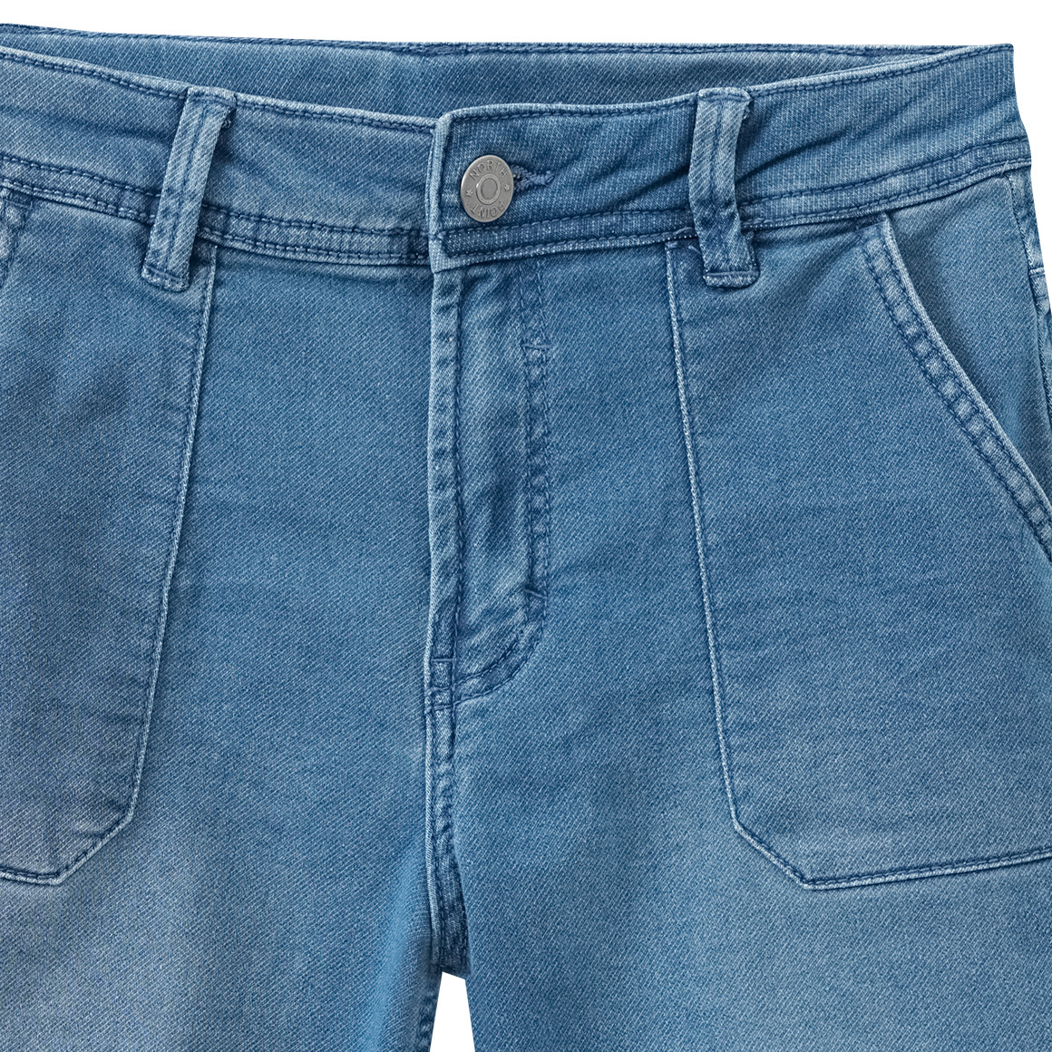 Yigga Jungen Jeansshorts mit verstellbarem Bund blau