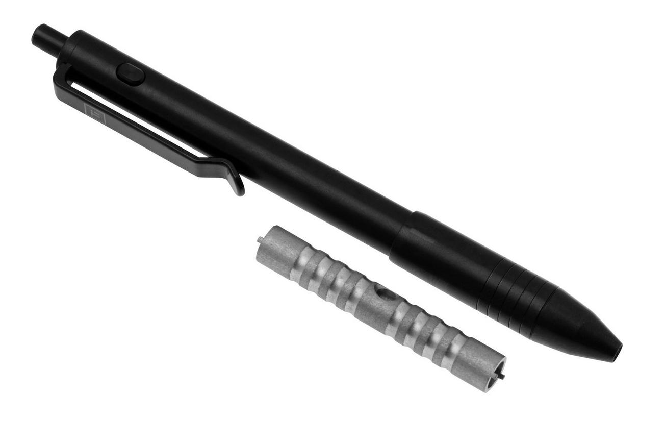 Big Idea Design Dual Side Click Pen DSC-DLC Black DLC Titanium, auto adjusting everyday carry pen
