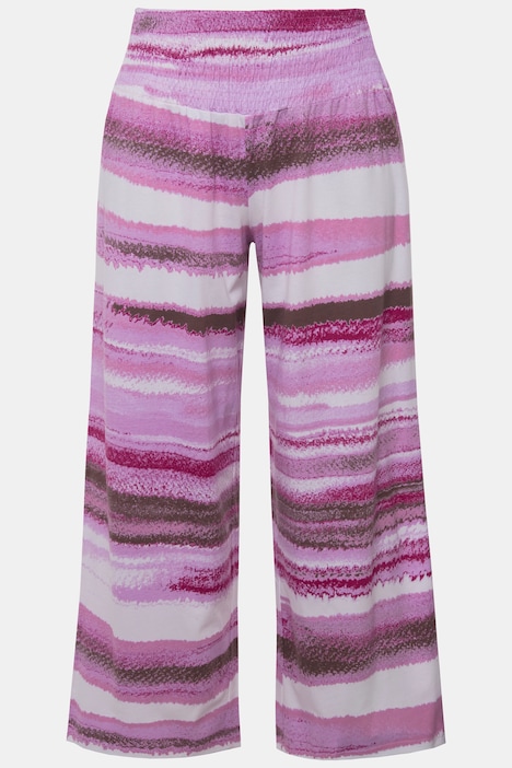 Pyjama, Streifen, Stickerei, Rundhals, Halbarm
