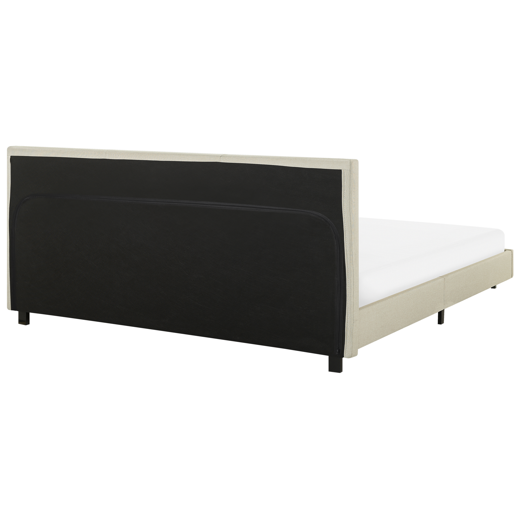 Beliani - ALBI  - Tweepersoonsbed - Beige - 180 x 200 cm - Polyester