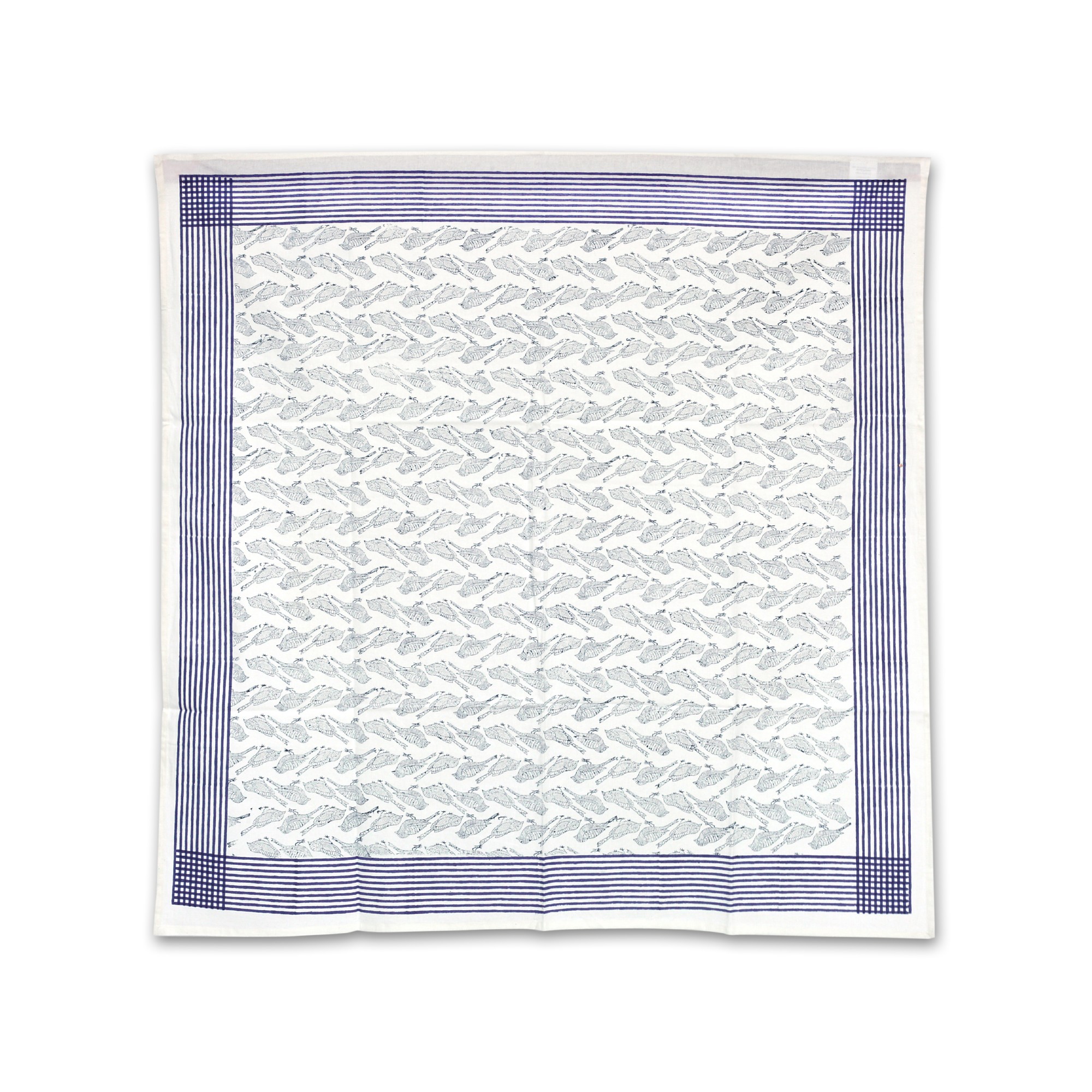 Tischdecke 'Vögel', weiß, T 100 cm, B 100 cm von fischer's lagerhaus