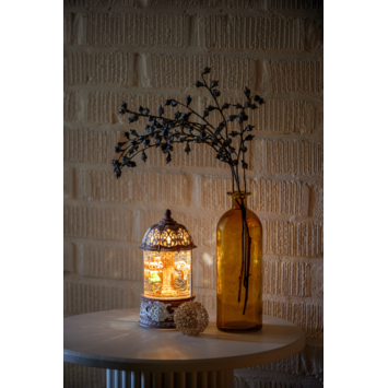 LED winter tafereel carrousel met peperkoekfiguren