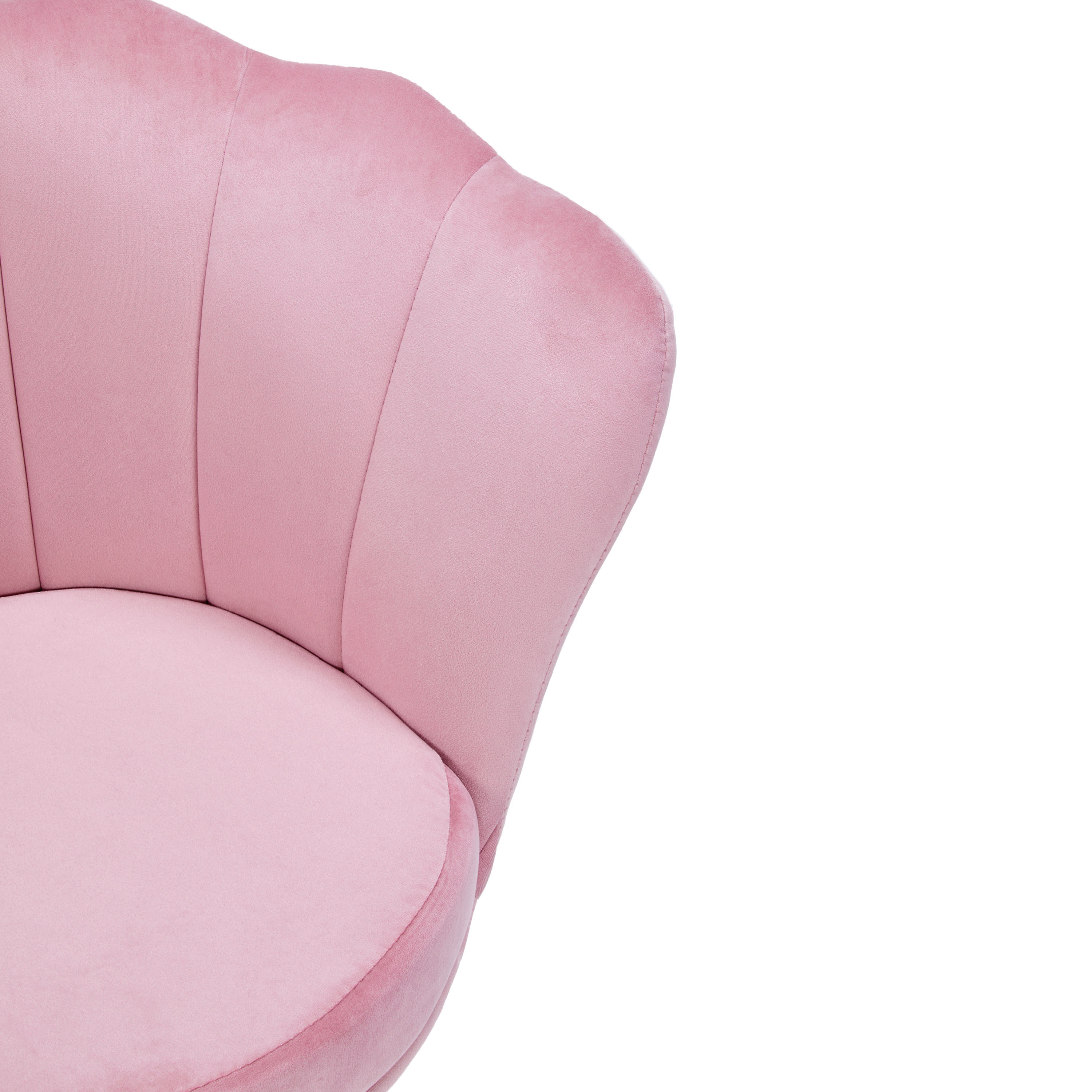 Bürostuhl Samt SHELLY pink/gold