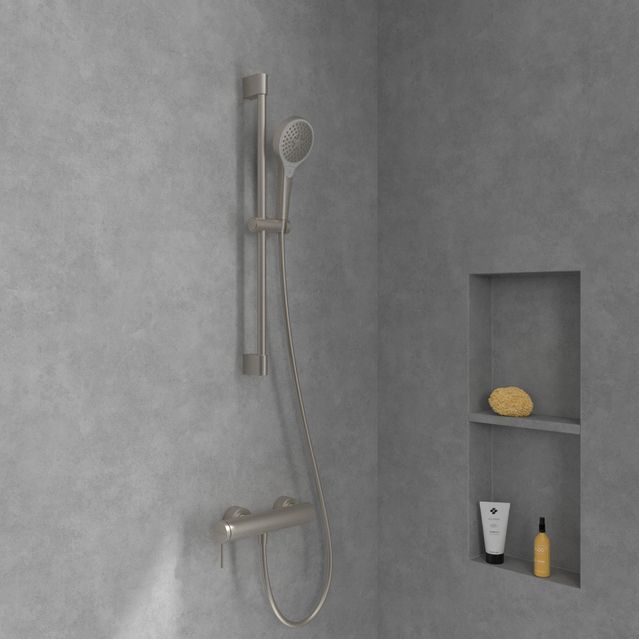 Villeroy & Boch Loop & Friends Douchekraan - Geborsteld Nikkel - Mengkraan