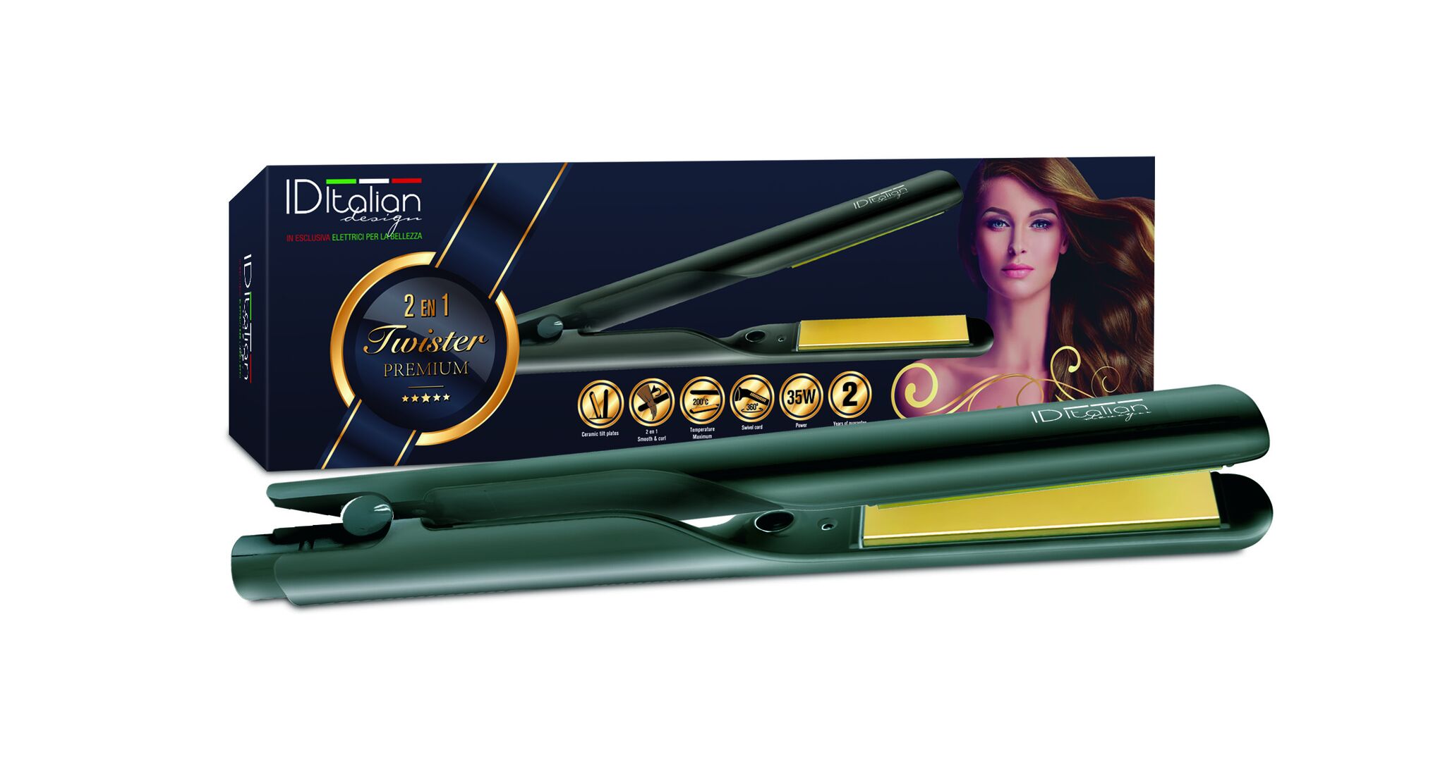 Italian Design Twister Premium Hair straightener