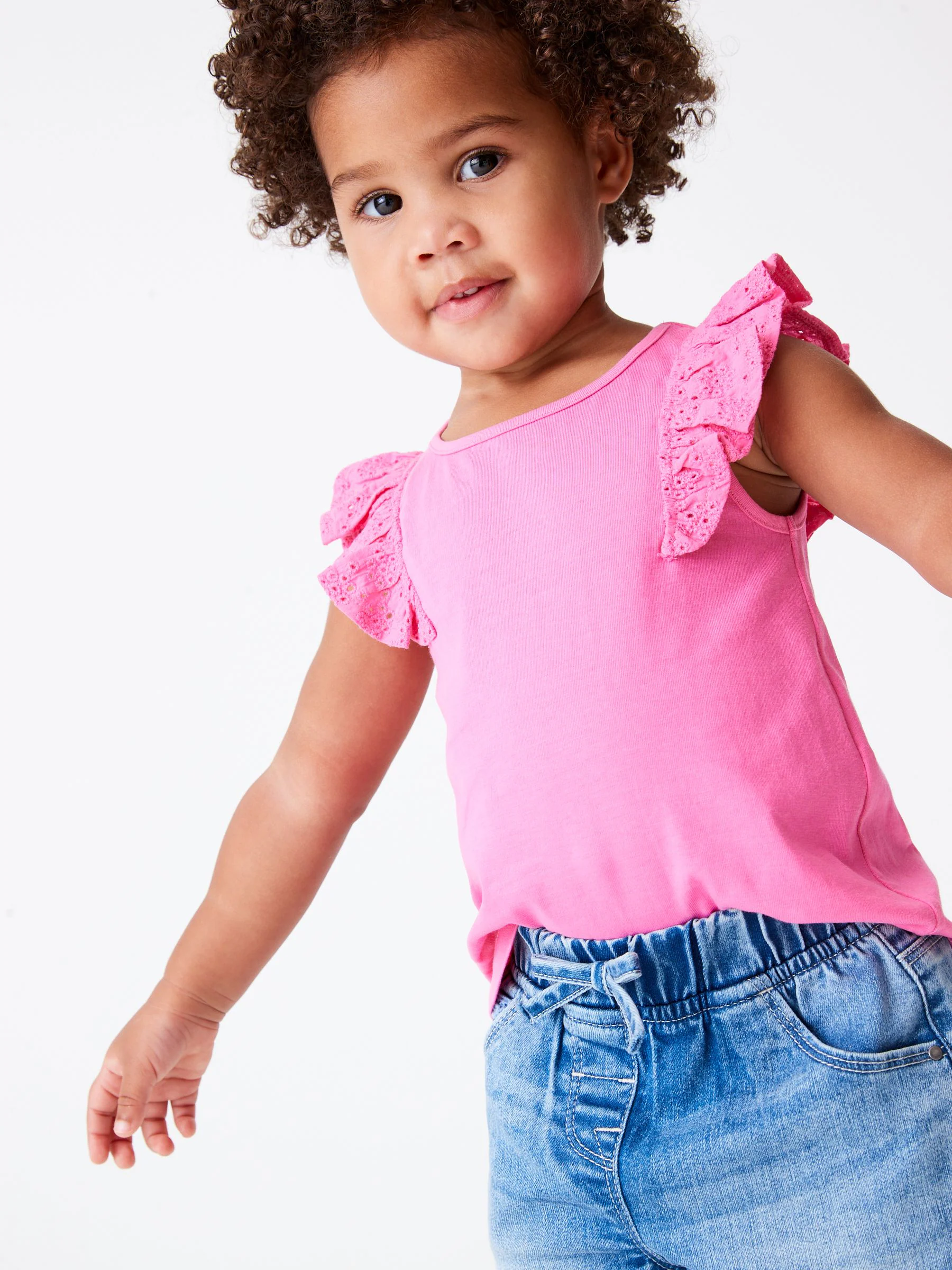 Donker gewassen denim - Short met elastische taille (3 mnd- 10 jr)