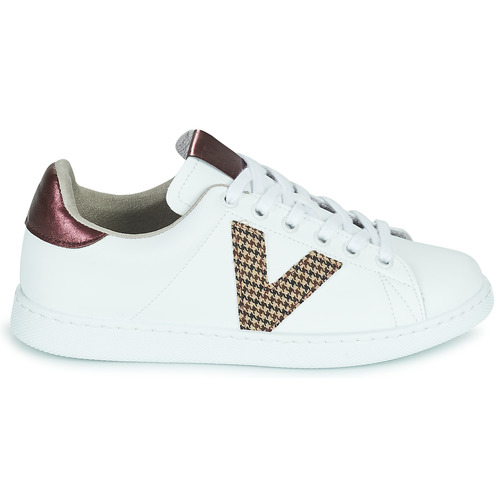Victoria - TENIS EFECTO PIEL & GALE - Blanc / Rose