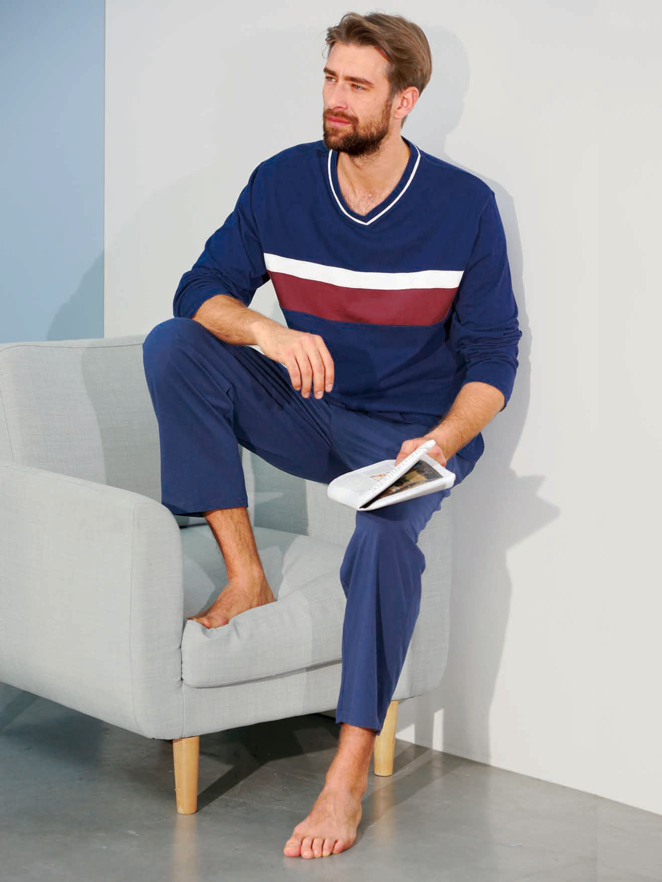 Pyjamas jersey pur coton lot de 2