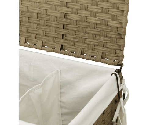 VIDAXL - Panier à linge avec roulettes 60x35x60,5 cm résine tressée