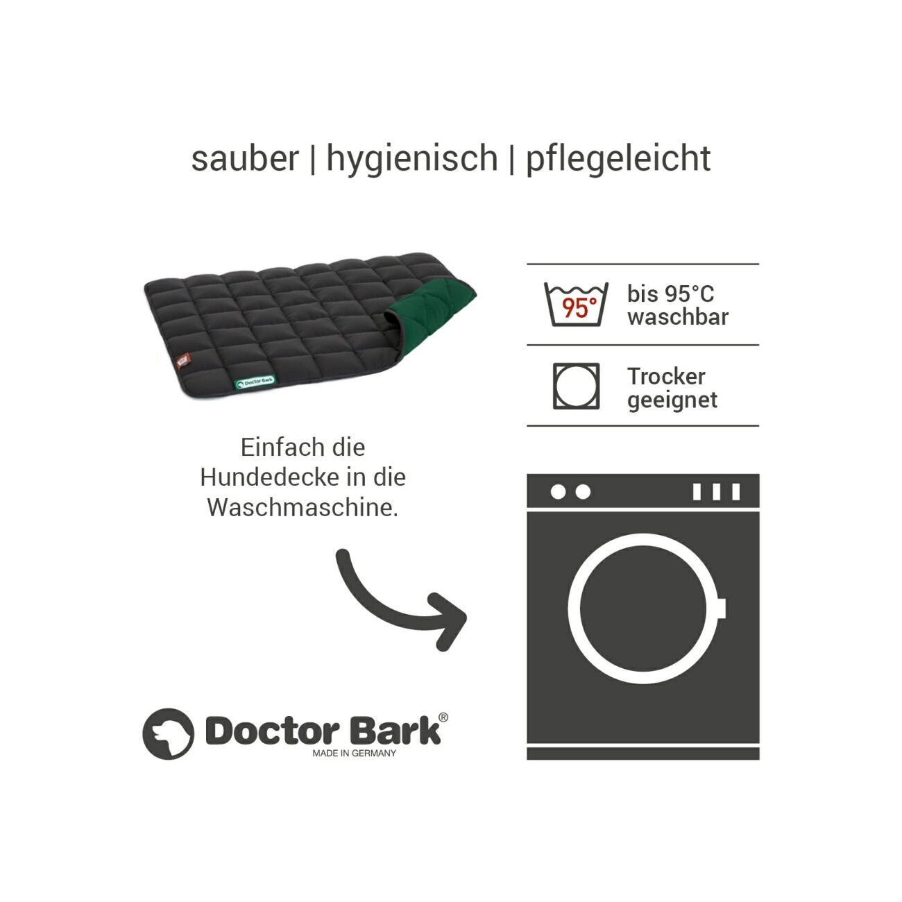 Doctor Bark Wendedecke grau/ grün M