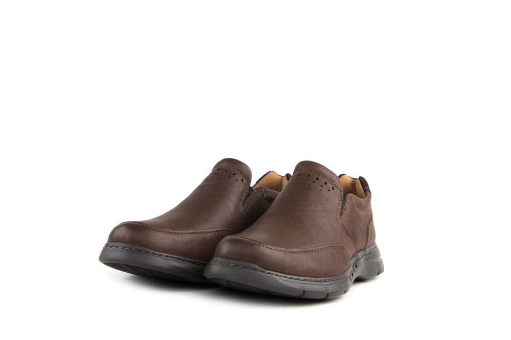 Clarks Un Brawley Step Mahogany Leather