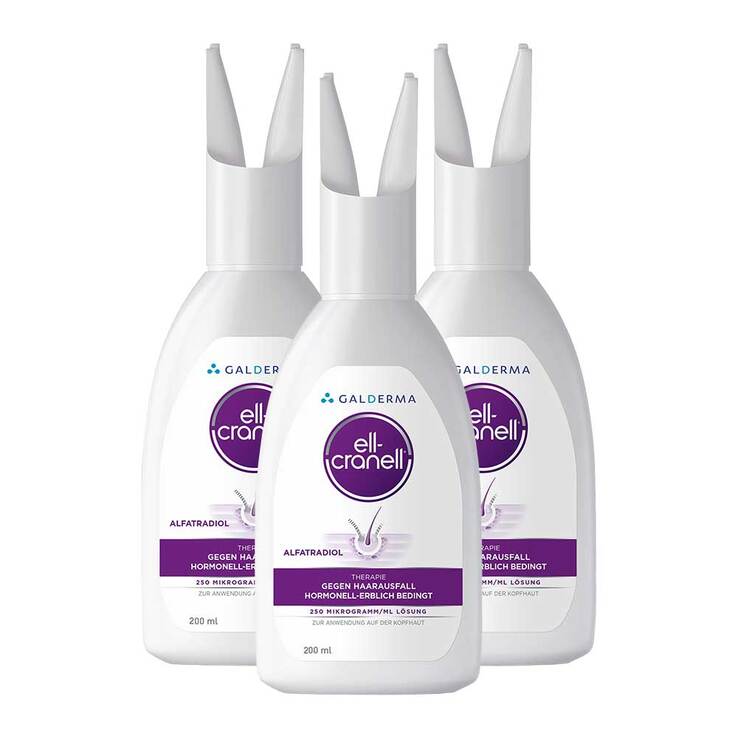 Ell-Cranell bei hormonell-erblich bedingtem Haarausfall, 3X200 ml