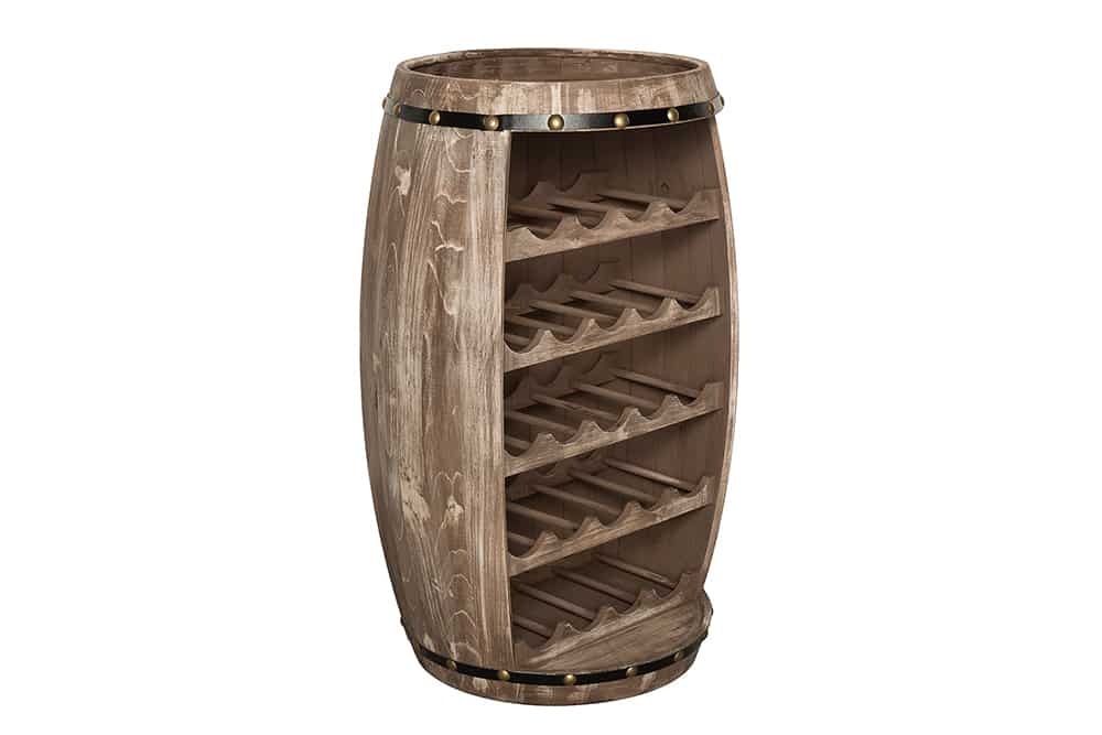 Authentisches Weinregal BODEGA 80cm natur Pinie Weinfass Shabby Chic