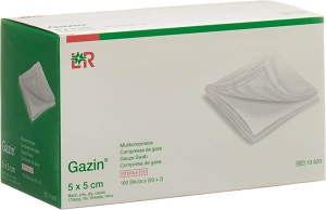 GAZIN Mullkompressen 5 x 5 cm 8-fach, steril, 50 x 2 Stück