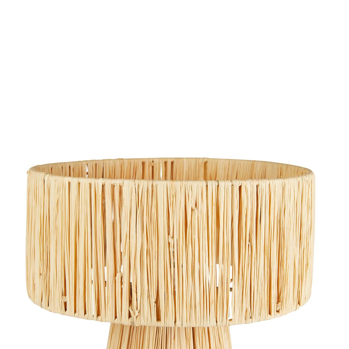LAMPE RAPHIA ORANE NATUREL H.34CM