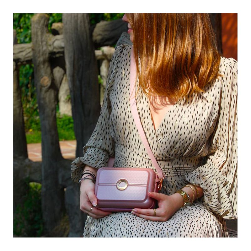Mini sac rigide Turenne 18 cm Pivoine rose