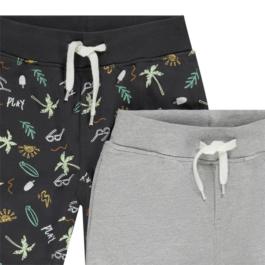 Lot de 4 bermudas en molleton fantaisie pour garçon - Jaune