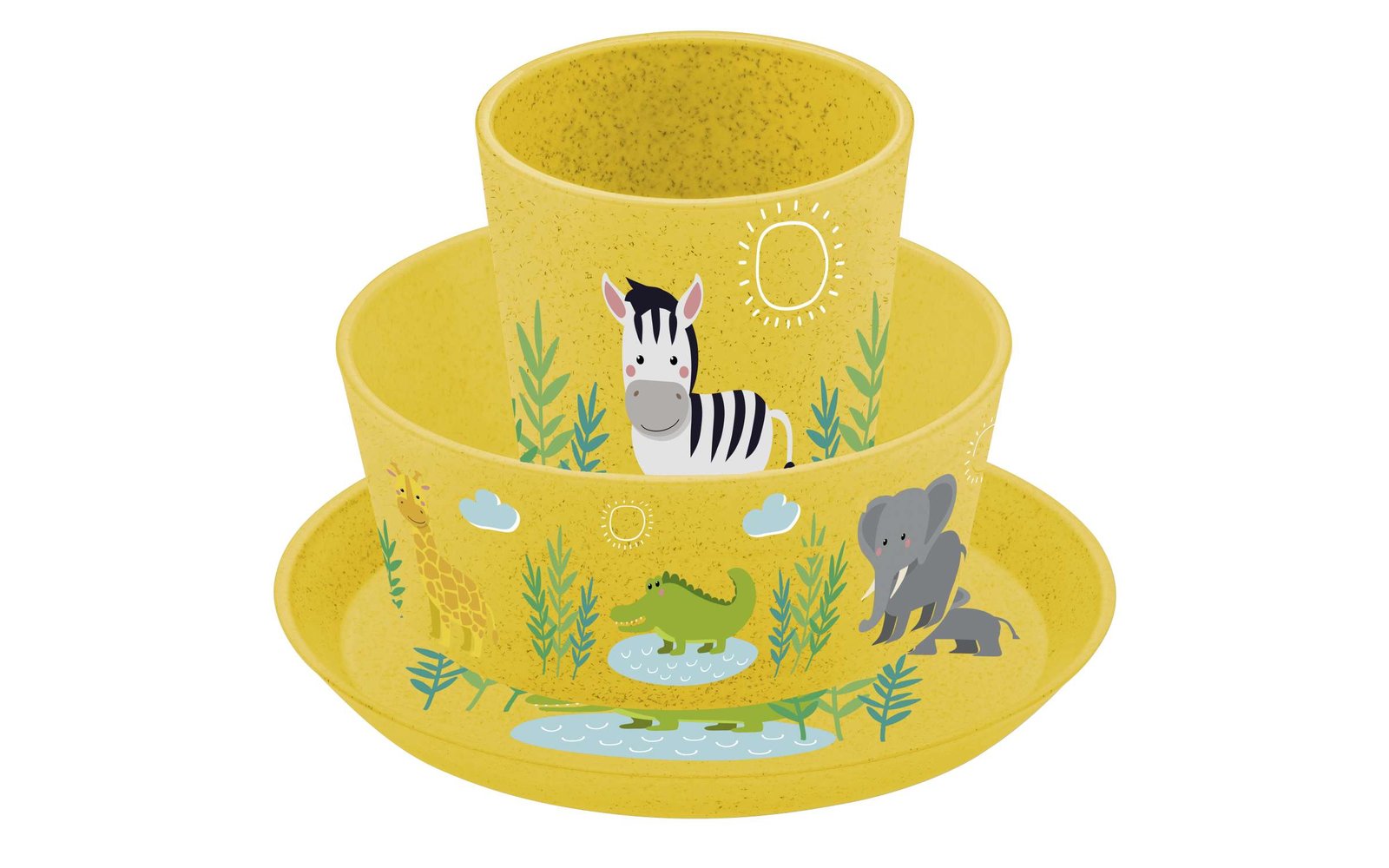 Koziol Organic Kids Set Kindergeschirr Set 3-tlg. Red