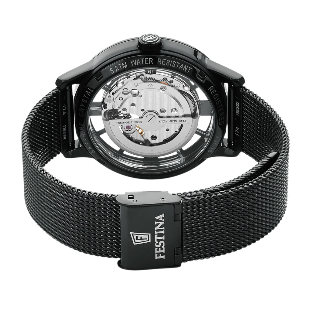 Montre Festina Skeleton Automatic Blanc