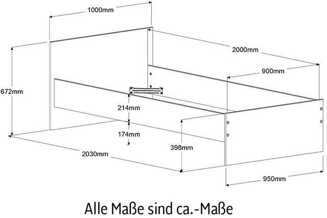 Parisot Jugendzimmer-Set »Pirouette, farbige Einsätze drehbar- Rosa oder Grau« Set, Schreibtisch, Bett, Schubkasten, Kleiderschrank, Kommode, Nachttisch, 6 Stk. tlg. komplettes Jugendzimmer, für alle Zielgruppen