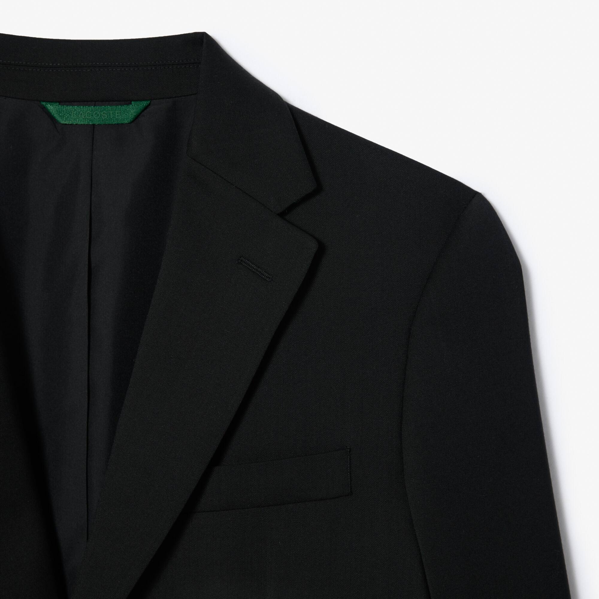 Herren LACOSTE Woll-Jacke mit Stretch Blazer - Schwarz - Lacoste - Herren