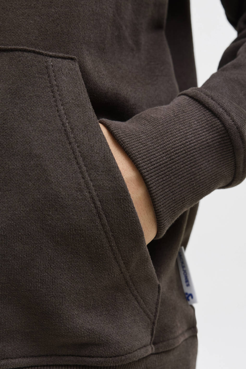 JACK & JONES JUNIOR hoodie donkerbruin