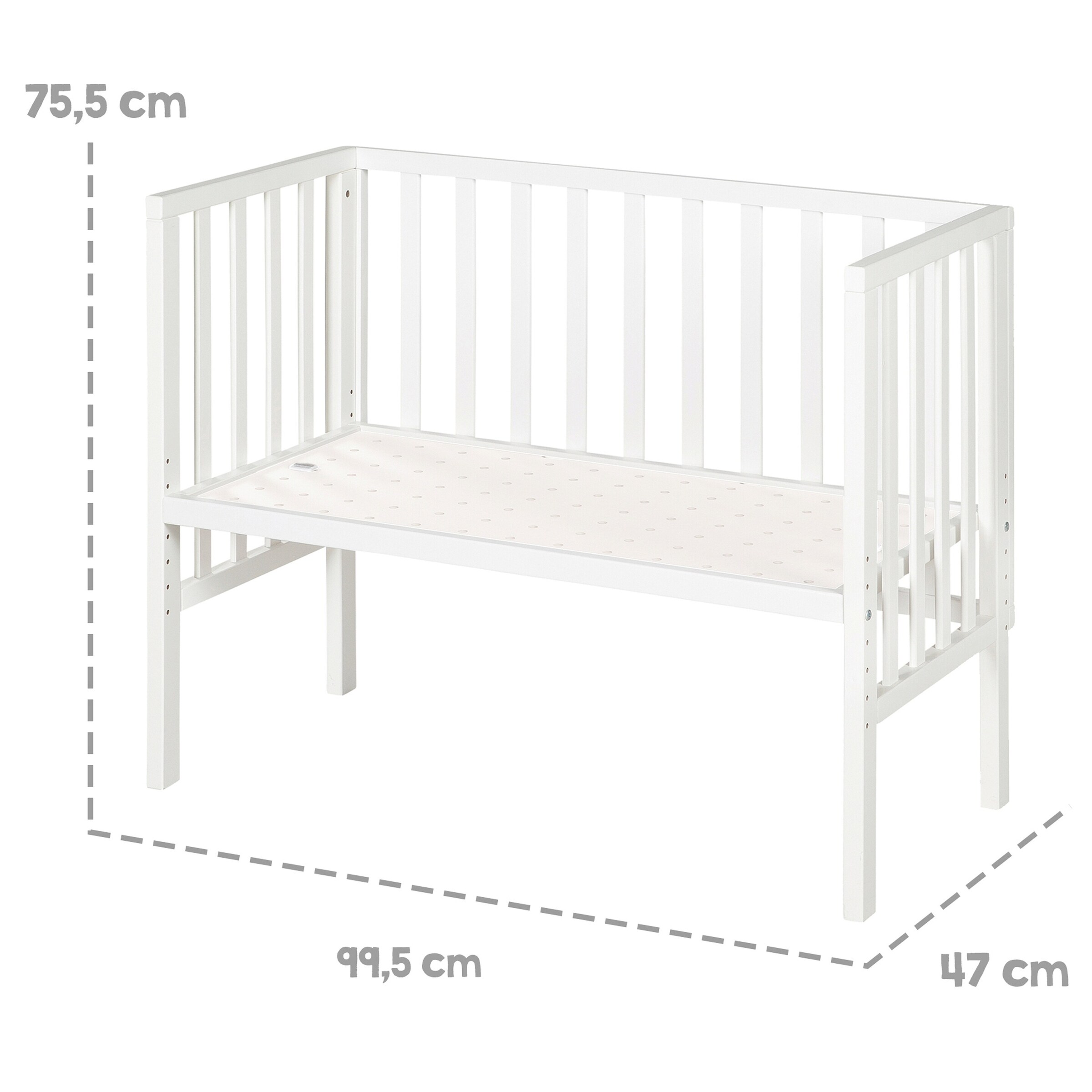 roba Beistellbett 2in1 mit Barriere + Matratze