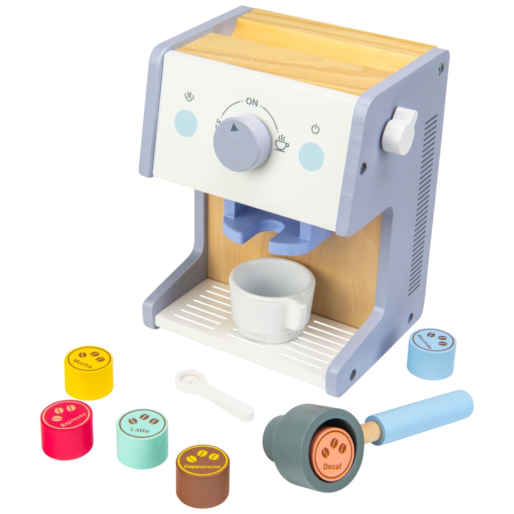Küchenecke, hölzerne Kaffeemaschine