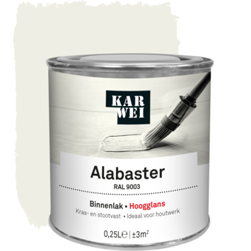 KARWEI binnenlak hoogglans RAL 9003 alabaster 250 ml