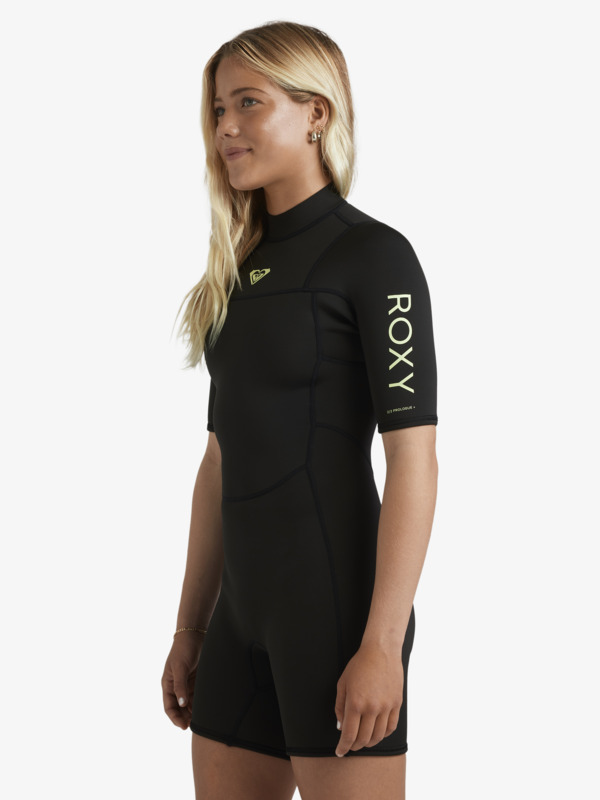 2/2mm Prologue+ Springsuit manches courtes back zip Noir Femme