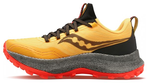 Chaussures Trail Saucony Endorphin Trail Jaune Rouge Femme