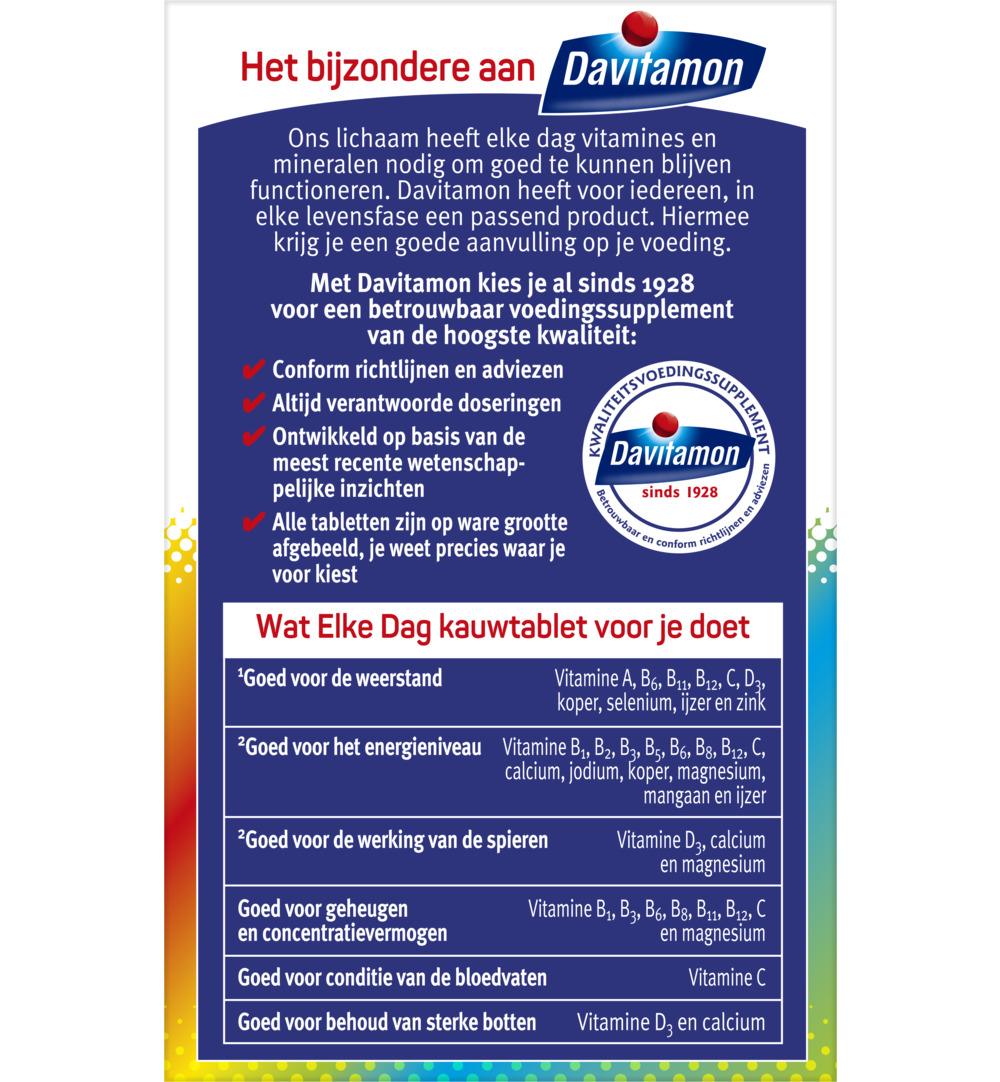 Davitamon Elk dag (60 kauwtabletten)
