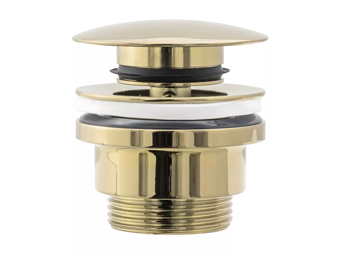 Bonde de lavabo universel clic-clac REA GOLD avec liège protégé contre la corrosion
