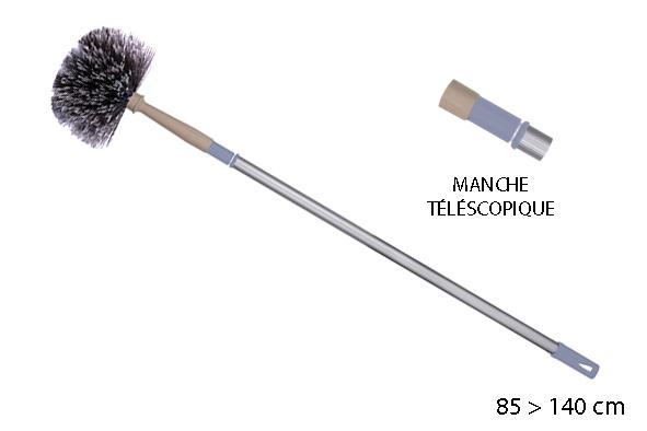 TETE DE LOUP MANCHE TELESCOPIQUE 130CM