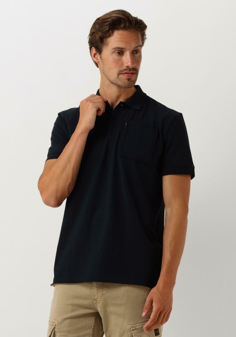 PME LEGEND blauwe pme legend polo short sleeve polo stretch jersey