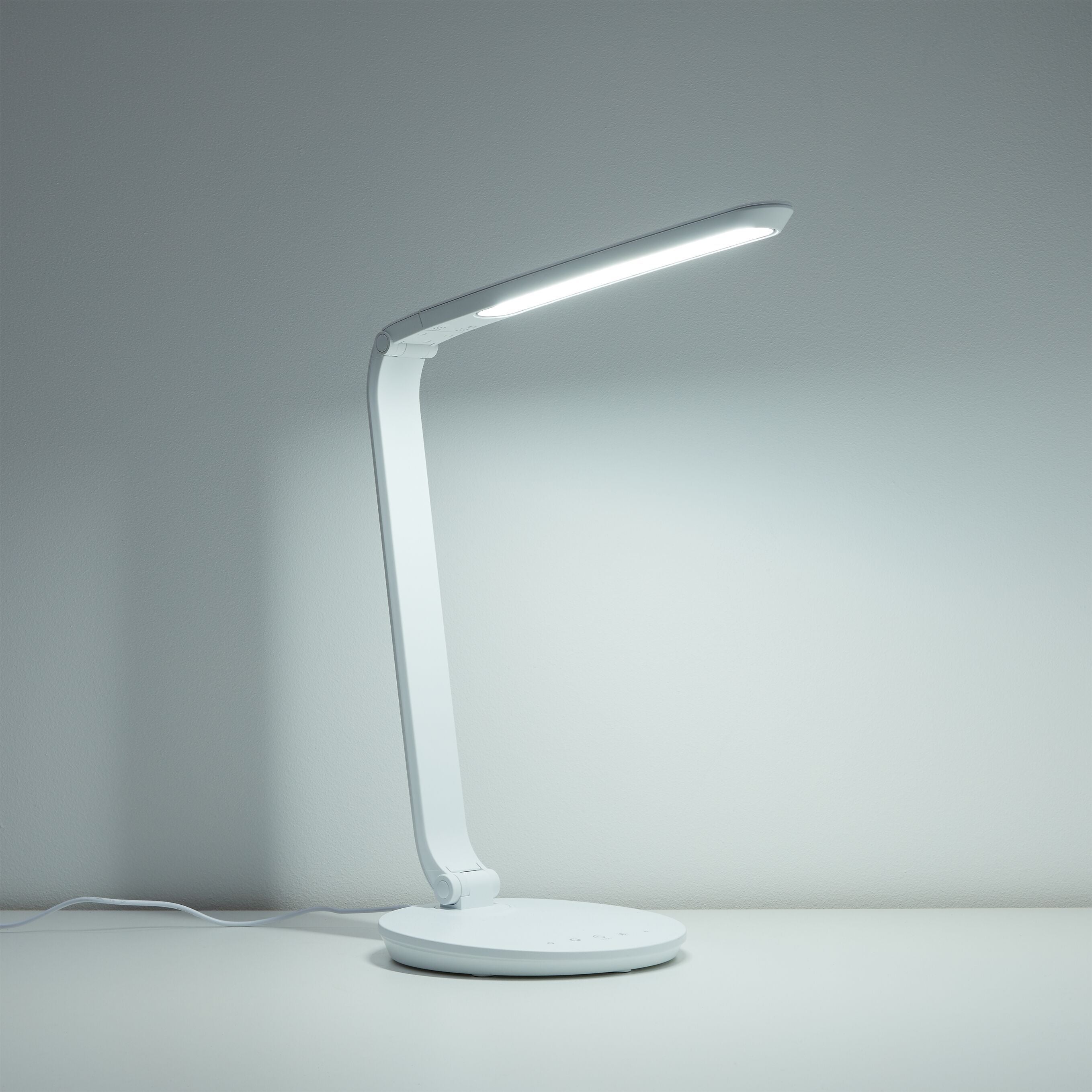 FONDI Bürotischleuchte - Weiss / B: 34.0 cm x T: 20.0 cm x H: 60.0 cm