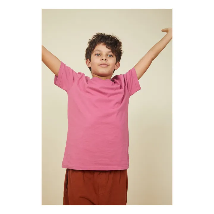 SMALLABLE BASICS T-Shirt Garçon Manches Courtes Coton Bio | Vieux Rose