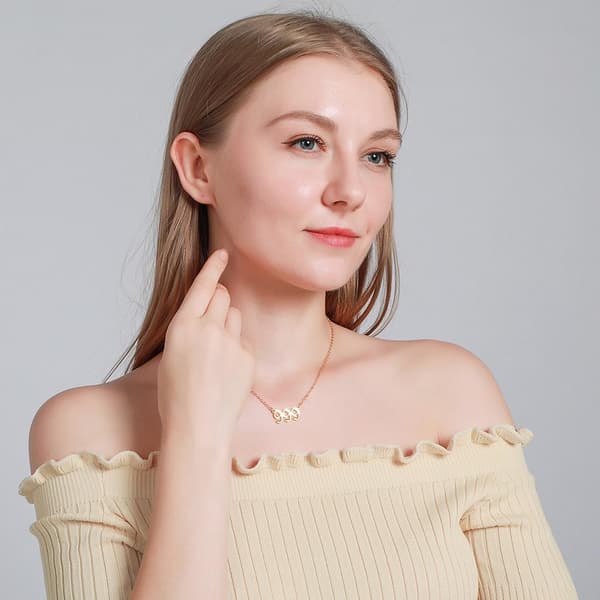 Gold plated necklace angel number 444 meaning gift spiritual