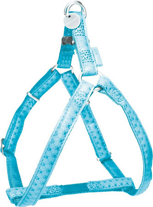 Harnais réglable Mc Leather 20mm turquoise