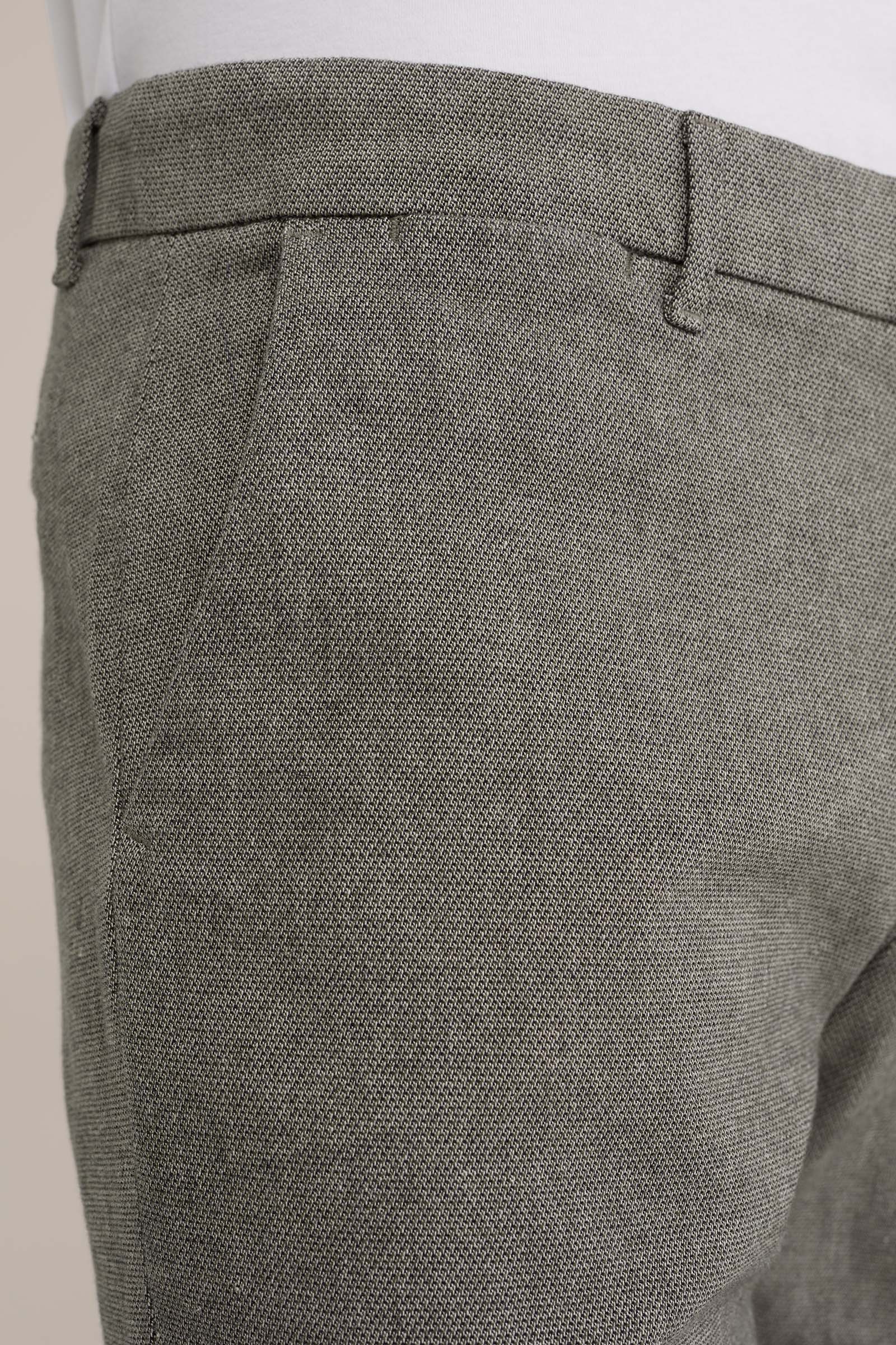 slim fit chino met structuur Fundamentals Groen